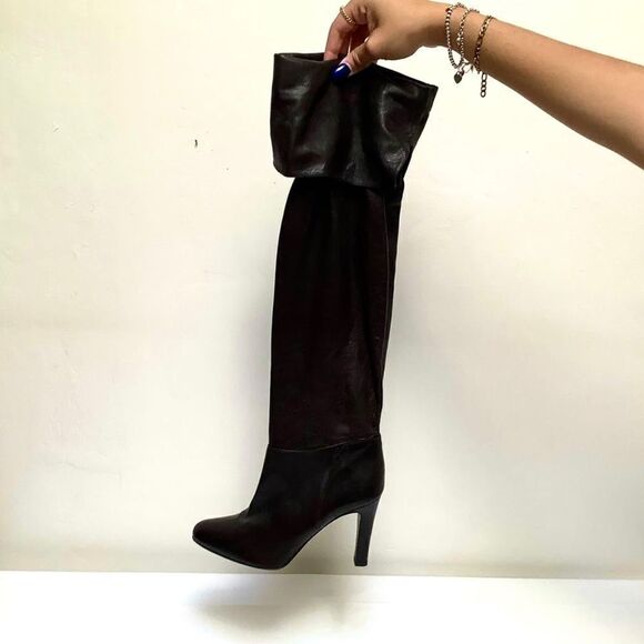 OVER THE KNEE LENGTH BOOTS VINTAGE COACH BROWN BOOTS LEATHER 8.5 NWOT - Picture 11 of 11